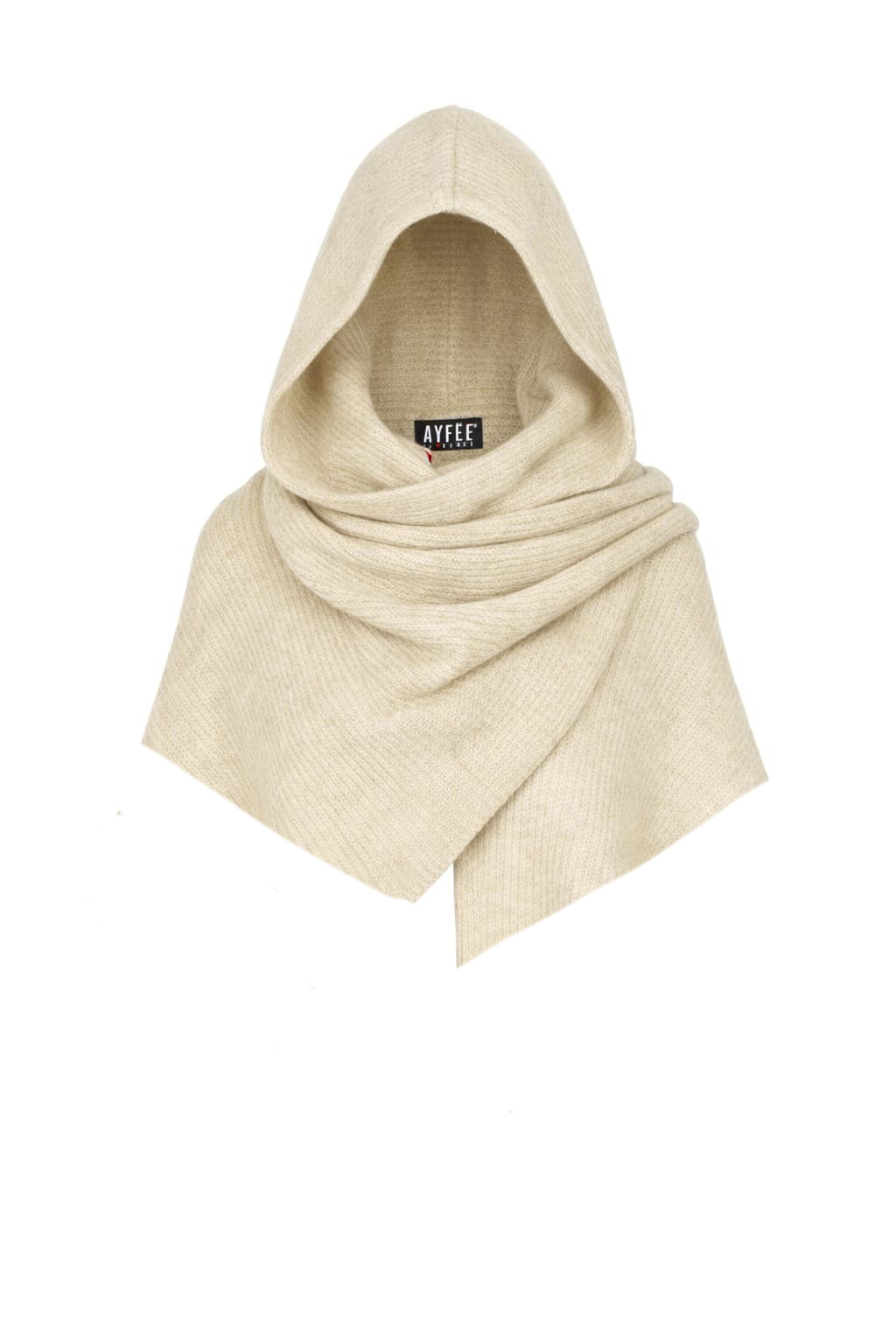 CAGOUL MAGLIA LUNGO, 10%WO 15%NY 75% VI, MADE IN PRC              - ECRU